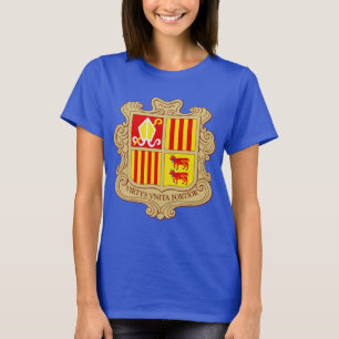 Staatswapen van Andorra Historische Co-Principaat T-shirt