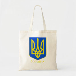 Staatswapen van Oekraïne Gouden Driehoek Kunstwerk Tote Bag