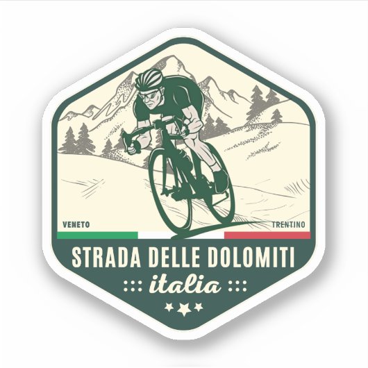 Staatsweg 48 van de Dolomieten Sticker (Voorkant)