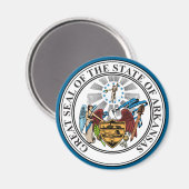 Staatszegel van Arkansas Magneet (Voorkant / Achterkant)