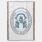 Staatszegel van Connecticut Deken (Voorkant Verticaal)