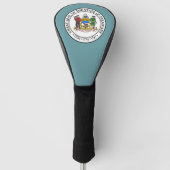 Staatszegel van Delaware Golfheadcover (Voorkant)