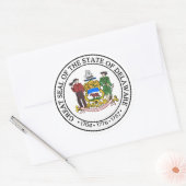 Staatszegel van Delaware Ronde Sticker (Envelop)