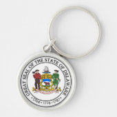 Staatszegel van Delaware Sleutelhanger (Voorkant)