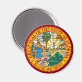 STAATSZEGEL VAN FLORIDA MAGNEET (Voorkant / Achterkant)