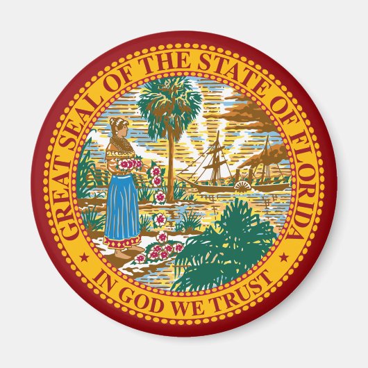 STAATSZEGEL VAN FLORIDA MAGNEET (Voorkant)