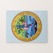 Staatszegel van Iowa. Legpuzzel (Horizontaal)