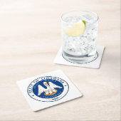 Staatszegel van Louisiana Kartonnen Onderzetters (Insitu)