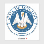 Staatszegel van Louisiana Sticker (Vel)