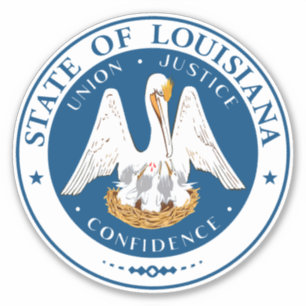 Staatszegel van Louisiana Sticker