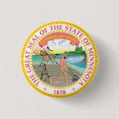 Staatszegel van Minnesota Ronde Button 3,2 Cm (Voorkant)