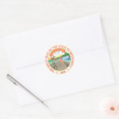Staatszegel van Minnesota Ronde Sticker (Envelop)