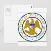 Staatszegel van Mississippi Briefkaart (Voorkant / Achterkant)
