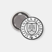 Staatszegel van Slowakije Magneet (Voorkant / Achterkant)