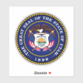 Staatszegel van Utah Sticker (Vel)