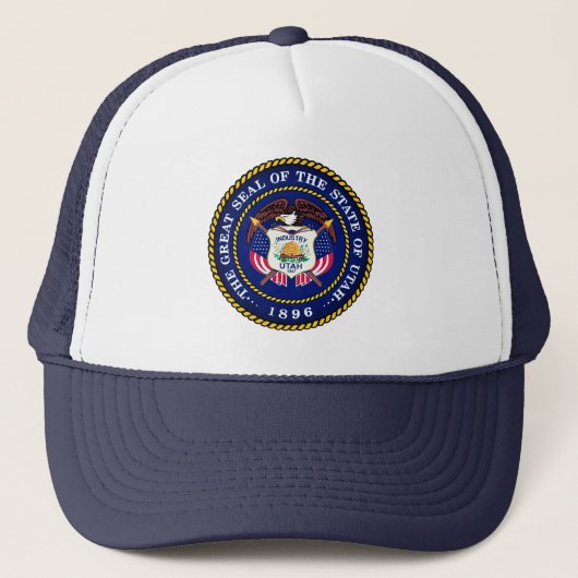 Staatszegel van Utah Trucker Pet (Voorkant)