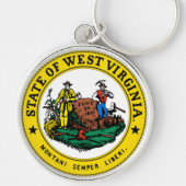 Staatszegel van West Virginia Sleutelhanger (Voorkant)