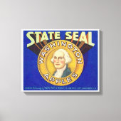Staatszegel Washington Appels Seattle Fruit Canvas Afdruk (Voorkant)