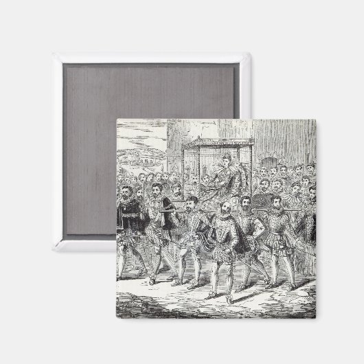 Staatvoortgang koningin Elizabeth Magneet (Voorkant / Achterkant)