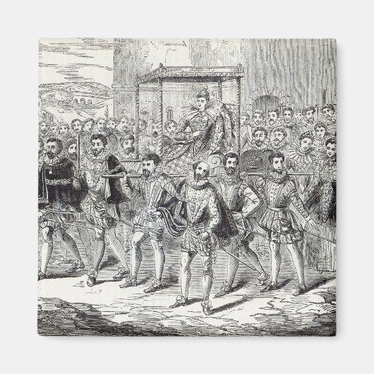 Staatvoortgang koningin Elizabeth Magneet (Voorkant)