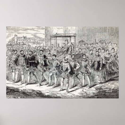 Staatvoortgang koningin Elizabeth Poster (Voorkant)