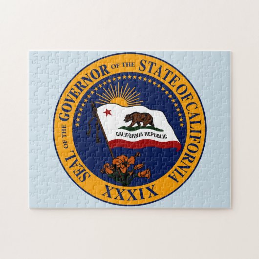 Staatzegel van Californië. Legpuzzel (Horizontaal)