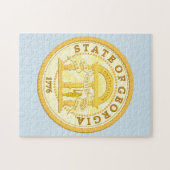 Staatzegel van Georgia. Legpuzzel (Horizontaal)