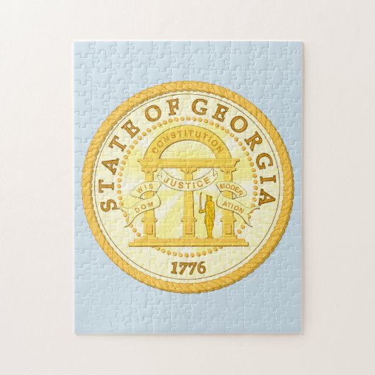 Staatzegel van Georgia. Legpuzzel (Verticaal)