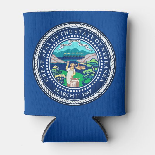 Staatzegel van Nebraska Blikjeskoeler (Voorkant)
