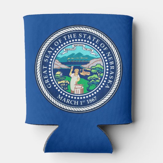 Staatzegel van Nebraska Blikjeskoeler (Achterkant)