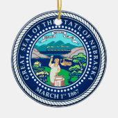 Staatzegel van Nebraska Keramisch Ornament (Voorkant)