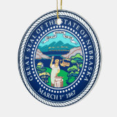 Staatzegel van Nebraska Keramisch Ornament (Links)