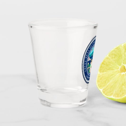 Staatzegel van Nebraska Shot Glas (Links)