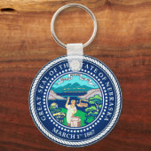 Staatzegel van Nebraska Sleutelhanger (Voorkant)