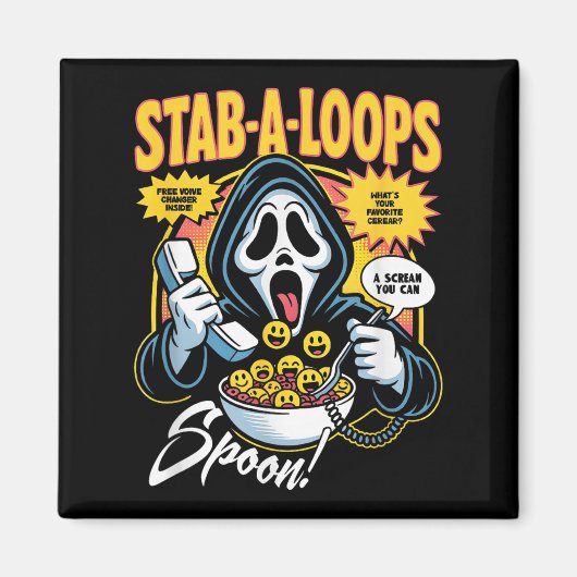 Stab-a-loops Horror Cereal Doos Halloween Magneet (Voorkant)
