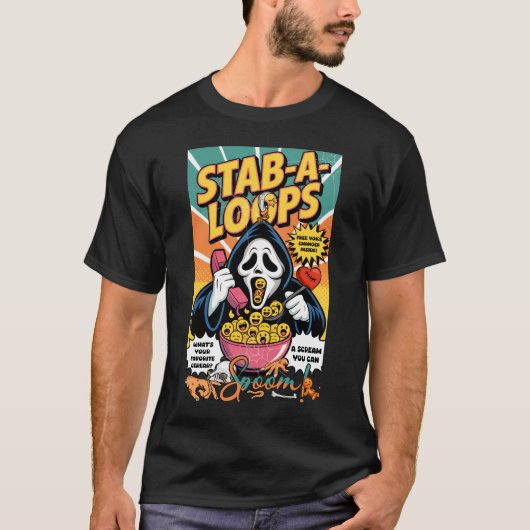 Stab-A-Loops Horror Graangeest Emoji Scream Hall T-shirt (Voorkant)
