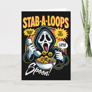 Stab-a-loops Horror Graanreepdoos Halloween  Kaart