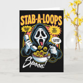 Stab-a-loops Horror Graanreepdoos Halloween Kaart (Gele Bloem)