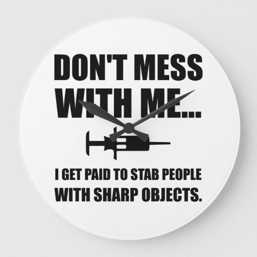 Stab spuit Medisch Grote Klok (Voorkant)