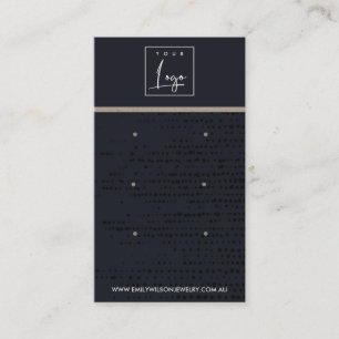STABAN BLACK KRAFT STIPPEN 3 STUD EARRING DISPLAY VISITEKAARTJE