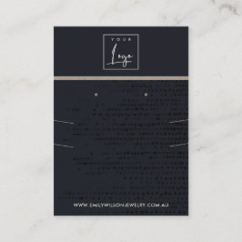 STABAN BLACK KRAFT STIPPEN KETTING WEERGAVE DISPLA VISITEKAARTJE