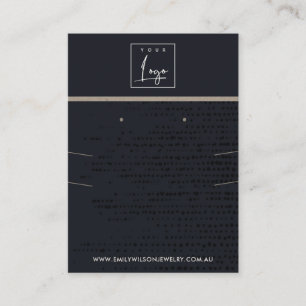 STABAN BLACK KRAFT STIPPEN KETTING WEERGAVE DISPLA VISITEKAARTJE