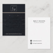 STABAN BLACK KRAFT STIPPEN KETTING WEERGAVE DISPLA VISITEKAARTJE (Voorkant / Achterkant)