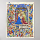 Stabat Mater Dolorosa Crucifix Medieval Manuscript Poster (Voorkant)