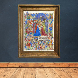 Stabat Mater Dolorosa Crucifix Medieval Manuscript Poster