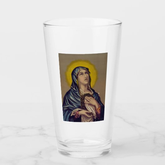 Stabat Mater Onze Lieve Vrouw van Smarten Devotion Glas (Voorkant)