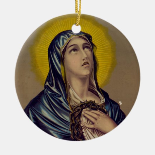 Stabat Mater Onze Lieve Vrouw van Smarten Devotion Keramisch Ornament (Voorkant)