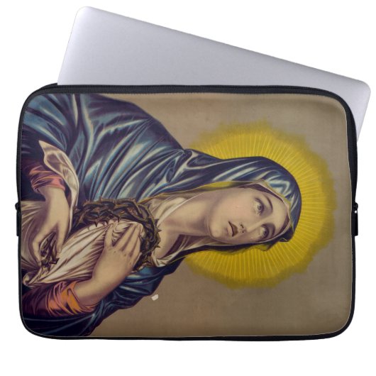Stabat Mater Onze-Lieve-Vrouw van Smarten Devotion Laptop Sleeve (Voorkant)
