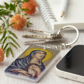 Stabat Mater Onze Lieve Vrouw van Smarten Devotion Sleutelhanger (Voorkant Rechts)