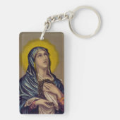 Stabat Mater Onze Lieve Vrouw van Smarten Devotion Sleutelhanger (achterkant)